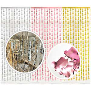 Tenda con frange del pene viola oro rosa divertente addio al nubilato festa di addio al nubilato sfondo decorazione della parete tenda metallica per animali domestici - Product Image 1
