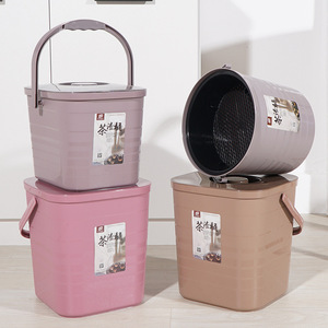 Tea Dregs <b>Bucket</b> 6-10L <b>With</b> <b>Lid</b> Tea Ceremony Accessories Household Plastic Small Tea <b>Bucket</b> - Product Image 1