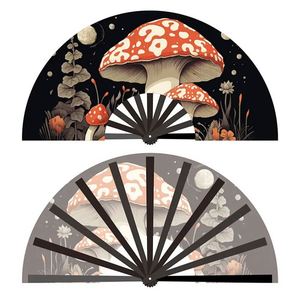 Custom Kung Fu Fan Party Use Big Clack Large 33cm Customized Logo Pride Large Rave Rainbow Clack Bamboo <b>Hand</b> Fans - Product Image 4