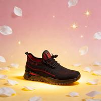 Chaussures de sport à lacets en maille tricotée rayées de haute qualité, confortables, souples, tendance, respirantes, décontractées pour homme, automne
