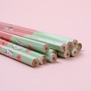 Ensemble de crayons d'étudiant en bois de dessin animé mignon crayons standard avec gomme et carte pour le dessin - Product Image 5