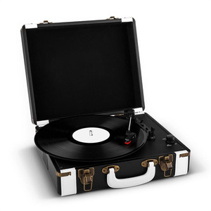 Vente en gros de tourne-disque vinyle nostalgique en forme de valise, Bluetooth, AUX, USB, SD, avec haut-parleurs - Product Image 5