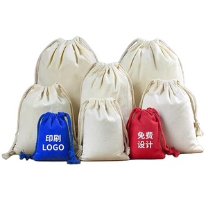 Wholesale Promotional Calico Organic Small Custom Printed Gift Dust <b>Canvas</b> Muslin Pouch <b>Drawstring</b> Cotton <b>Bag</b> - Product Image 1