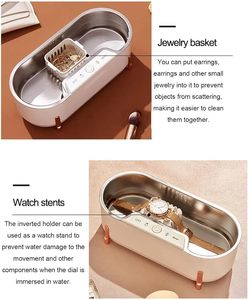 Nettoyeur à ultrasons pour bijoux, bagues, argent, lunettes, pièces de monnaie, 40 kHz, 600 ml, machine de nettoyage à ultrasons - Product Image 2