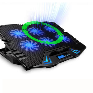 Refroidisseur d'ordinateur portable pour jeux, design populaire, six ventilateurs de refroidissement, écran LCD - Product Image 5