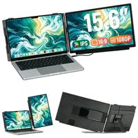 Moniteur portable 15,6 pouces OEM ODM pour configuration double écran, extension d'écran d'ordinateur portable M5 compatible avec les ordinateurs portables Mac, Plug and Play