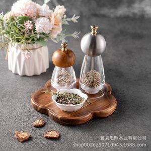 Ensemble de plateaux à fleurs en bois d'acacia, forme irrégulière, plateau de service en bois massif pour enfants, salle à manger, hôtel, café, thé - Product Image 3