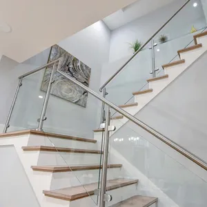 Manufacturing High Quality Metal Stairs Handrail Railing Glass Balustrade Fittings