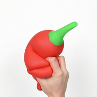 Jouet anti-stress Chili Squishy imprimé en 3D en PLA, éducatif, Kawaii, pour la décompression sensorielle, pour unisexe, 14 ans et plus, cadeau