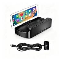 Affichage tête haute HUD GPS V5 Ultra HD pour voiture, prend en charge le CarPlay sans fil, l'Android Auto, l'affichage de la vitesse, la navigation Plug and Play
