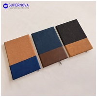 PU-Leder Notizbuch mit Lasergravur, Blanko OEM ODM Dual-Material A5 Notizbuch, Großhandel, Individuelles Logo, PU-Leder Patchwork Journal