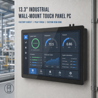 Ordinateur tout-en-un industriel 15,6 pouces avec écran tactile, support mural, plateforme d'affichage pour la commande automatisée et l'utilisation professionnelle