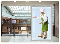 65 "75" 86 "affichage vidéo d'exposition de musée de bijoux 4K boîte d'hologramme 3D boîte de vitrine LCD transparente Holobox avec caméra
