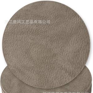 Posavasos Redondo de Cuero PU de Zhejiang Tangfeng Craft, Ecológico, Antideslizante, Impermeable, Aislante del Calor, Color Sólido TW6515 - Product Image 1