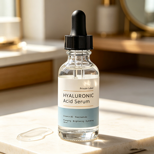 Sérum à l'<span class=keywords><strong>acide</strong></span> <span class=keywords><strong>hyaluronique</strong></span> personnalisé à étiquette privée, vitamine B5, niacinamide, soin du visage hydratant et repulpant, liquide lissant 30 ml - Product Image 1