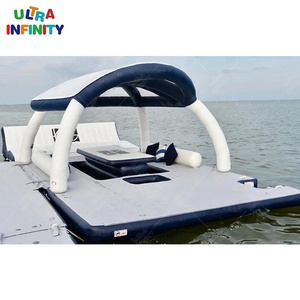 Thương mại <span class=keywords><strong>Inflatable</strong></span> nổi cabanas nổi <span class=keywords><strong>Dock</strong></span> nền tảng với Lều Aqua Đảng Bana cho mùa hè giải trí - Product Image 5