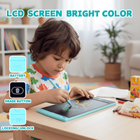 Tablette graphique LCD professionnelle HX 12 pouces pour enfants, tablette de dessin pour enfants avec stylet, tablette d'écriture LCD 12 pouces pour enfants