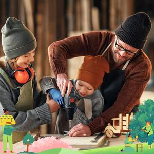 3 أزواج من قفازات العمل للأطفال من ZWERKZEUG، طبقة من اللاتكس الطبيعي، قماش مطاطي مطلي بالمطاط، متعدد الألوان - Product Image 6