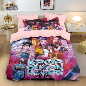 Parures de lit personnalisées K-POP Witch Hunt Series imprimées numériquement en 3D, disponibles en différentes tailles - Product Image 3