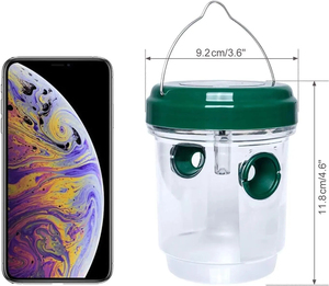 Trampas para Abejas Reutilizables con Energía Solar, Trampa para Avispas Colgante para Exteriores con Luz LED UV, Mata Insectos Voladores, Mata Abejas para Interiores y Exteriores - Product Image 4