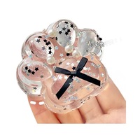 Plastic Kristal Transparant Boog Kat Poot Squishy Schattig Stijlvol Langzaam stijgend Stressverlichting Fidget Viraal Zintuiglijk Decompressie Meisjes