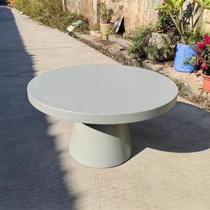 Nuovissimo <span class=keywords><strong>Tavolino</strong></span> da Caffè in Cemento Bianco dal Design Semplice e Contemporaneo, per Interni ed Esterni, Mini <span class=keywords><strong>Tavolino</strong></span> Laterale Durevole e Facile da Pulire - Product Image 4