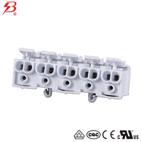 Connecteur de câblage femelle BELEKS 450V 24A 0,5-2,5mm, bornes en cuivre, boîtier PA66 avec clips de fixation, pour lampes et appareils électroménagers, 3P