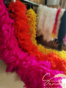 Knallpinke Federboa 800G Schwere Boa Ganzes Stück Straußenfederboa für Kleidung Schal Hochzeitsschal Accessoires - Product Image 6