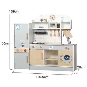 Grande <span class=keywords><strong>Cuisine</strong></span> de Jeu Unisexe Éducative en Bois avec Réfrigérateur, Cuisinière et Ustensiles pour Garçons et Filles – Jouets de <span class=keywords><strong>Cuisine</strong></span> Simulés - Product Image 1