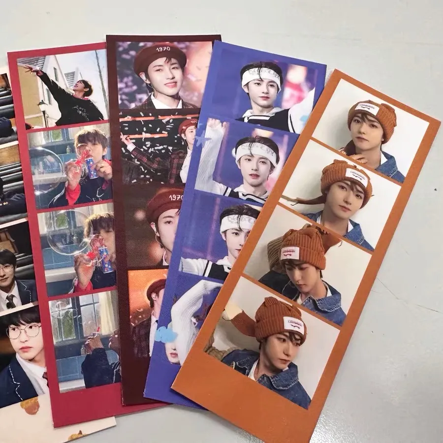 Custom Print bookmark slogan papel banner kpop personalizado bookmark impressão