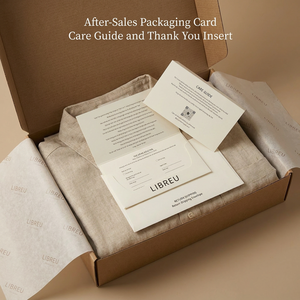 Biglietti di ringraziamento post-vendita per abbigliamento, inserti personalizzati con guida alle cure per ordini da boutique, con <span class=keywords><strong>codice</strong></span> QR e logo <span class=keywords><strong>del</strong></span> marchio - Product Image 5