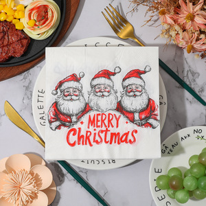 Christmas Paper Napkins 330mmx330mm Thickened Disposable For Holiday Home Use - Product Image 2