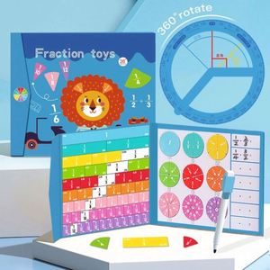 Aides pédagogiques en mathématiques, manipulatives magnétiques, jouet éducatif pour la salle de classe et la maison, tuiles de fractions, cercles - Product Image 1