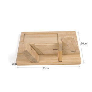 Accessoires Cuisine Bois Saucisse <span class=keywords><strong>Guillotine</strong></span> Bois Bambou Bois Saucisse Trancheuse - Product Image 3
