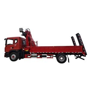 Camión de Plataforma Plana con Brazo Plegable Dongfeng D9, Grúa de 8 Toneladas para Elevación en Jardinería e Infraestructura - Product Image 1