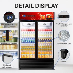 Réfrigérateur commercial YINZHENG à porte simple, refroidissement par air, pour boissons, avec tube en cuivre, vitrine verticale en verre pour supermarché - Product Image 5