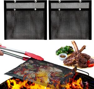Stock Available Reusable Non-Stick BBQ <b>Mesh</b> <b>Grill</b> Bags & Mats (Black/Gold Customizable Sizes) - Product Image 3