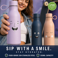 Bouteille d'eau isotherme en acier inoxydable à double paroi avec couvercle à vis et anse de transport, 500 ml et 750 ml, vente en gros
