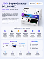 JINK Super Gateway KNX vers Matter – Contrôleur DALI-2 intégré et routeur Thread avec contrôle par application pour la compatibilité domestique aux États-Unis