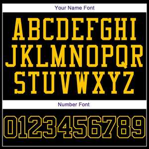 Maillot de basket-ball classique noir et or personnalisé authentique - Product Image 3