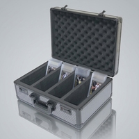 Boîte de rangement en aluminium verrouillable prête à être expédiée, personnalisée pour le rangement et le transport des cartes sportives gradées BGS, PSA, SGC, avec serrure à code.