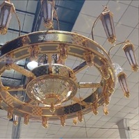 Grand lustre arabe personnalisé de l'usine de Guangdong Lampes suspendues d'éclairage d'hôtel et de mosquée de luxe pour Masjid