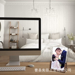 Wooden Photo Frame Customizable Modern Minimalist Style Large Size Tabletop Display - Product Image 1