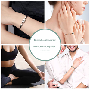 สร้อยข้อมือหนังถักสีดำแบบปรับได้ พร้อมโซ่สแตนเลสสตีล 316L ชุบเงินทันสมัย สำหรับใส่เครื่องหอมอโรมาเธอราพี - Product Image 2