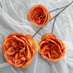 Fleurs artificielles Mei Yu Austin sans feuilles à 3 têtes, 30cm-100cm, pour décoration de mariage et de maison - Product Image 3