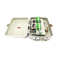 Precio de fábrica 16 núcleos FTTH caja de terminación de fibra óptica 16 puertos Distribución de fibra óptica de acero al aire libre para 4G 3G POE WIFI