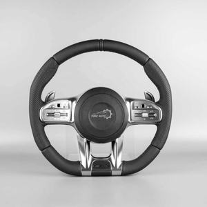 Volant AMG en cuir véritable et fibre de carbone YUNZ Auto Parts pour <span class=keywords><strong>Mercedes</strong></span> Benz Classe A/C/E/GLA/CLS C300 E63 W222 - Product Image 3