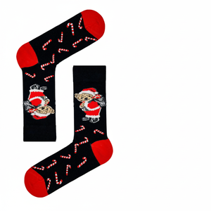 Calcetines Navideños Unisex con Diseño de Osito de Peluche Impreso Digitalmente - Product Image 2
