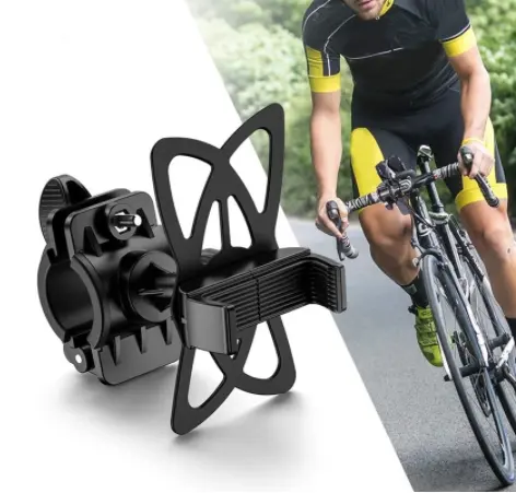 Cell Phone Bike Phone Mount Mobile Smartphone Supporter Stand Silicone Cell Phone Holder for iPhone, Huawei