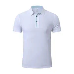 Camiseta polo de golfe personalizada para homens, uniforme de negócios de manga curta, camiseta polo personalizada para homens